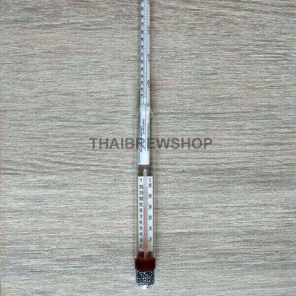 Triple Scale Hydrometer + Thermometer Combo