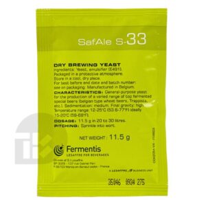 Fermentis - Safbrew S-33 Ale Yeast - 11g.