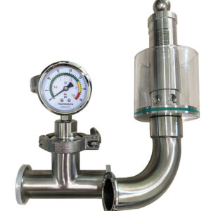 1.5" Tri clamp Spunding Valve with Gauge SS304