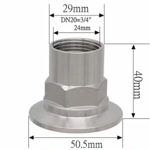 1.5 Tri-Clamp Female Thread 3/4-inch BSP