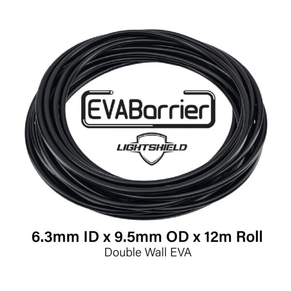 Black Lightshield EVABarrier 6.3mm ID x 9.5mm OD - 12m Roll