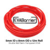 KL42741 Red EVABarrier 5mm ID x 8mm OD x 12m Roll