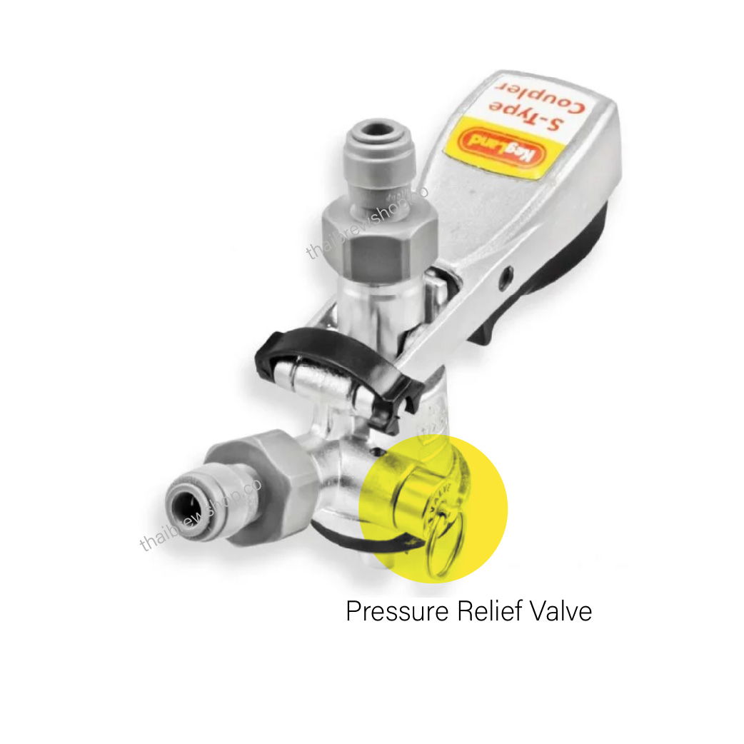 KL10733 S-Type Keg Coupler with PRV - duotight connector