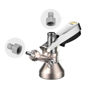 Talos T-type keg coupler with PRV and DM fittings