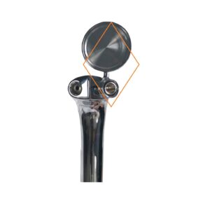Chrome Plated Brass Decal Holder 83mm