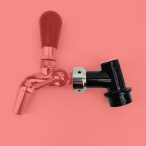 Ball Lock Disconnect (Black/Liquid) with Integrated Tap Shank and Collar 12 KL22859 Ball Lock Disconnect Tap Shank