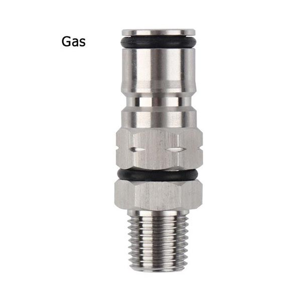 Gas Ball Lock Post with 1/4" BSP Thread Bulkhead 3 Gas Ball Lock Post with 14 Inch BSP Bulkhead Assembly