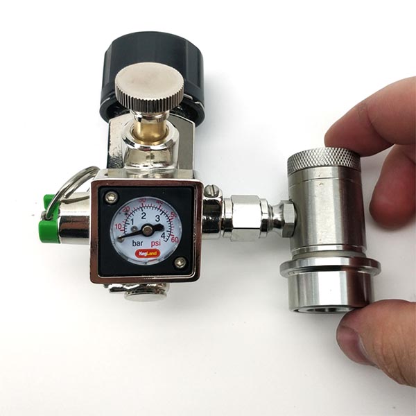 KegLand Mini 360 Core Actuator Regulator - Sodastream & 16g & 74g - TR21-4 Thread 7 kl20404 Mini co2 regulator 360 actuator
