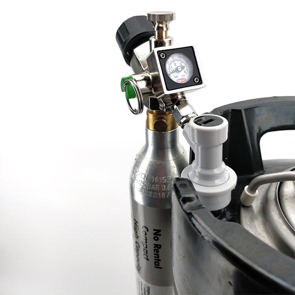 KegLand Mini 360 Core Actuator Regulator - Sodastream & 16g & 74g - TR21-4 Thread 11 kl20404 Mini co2 regulator 360 actuator