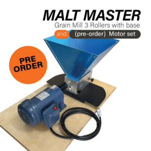 Grain mill with motor