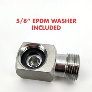 Low Profile Elbow Bend for Keg Coupler 5/8" thread 7 low profile elbow bend for keg coupler