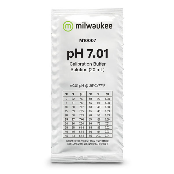 pH 4.01 and 7.01 Calibration Buffer Solution 20ml Kit - Milwaukee 5 pH 7.01 calibration buffer solution milwaukee M10007