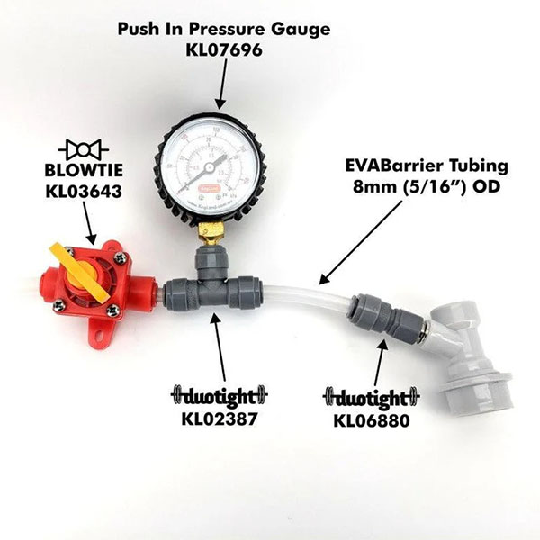 KL07696 - 8mm (5/16”) Push in Pressure Gauge 0-40psi - duotight compatible 6 KL07696 8mm push in pressure gauge 0-40psi