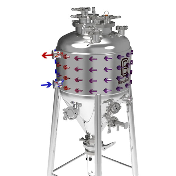 26L BrewBuilt X3 - Jacketed Stainless Steel Conical Unitank Fermenter Kit (7gal) 5 KL37211 26L Brewbuilt x3 Uni Conical Fermenter