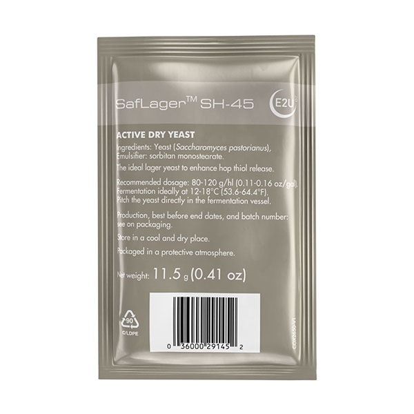 Fermentis - SafLager SH-45 - Lager yeast to enhance hop thiol release 4 Fermentis - SafLager SH-45 - Lager yeast to enhance hop thiol release