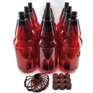 KL19859 9x 2500ml PET Amber Brown Bottles with caps