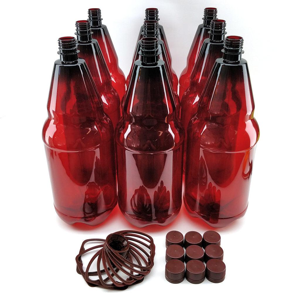 9x 2500mL PET Amber Brown Bottles with Screw Caps 3 KL19859 9x 2500ml PET Amber Brown Bottles with caps